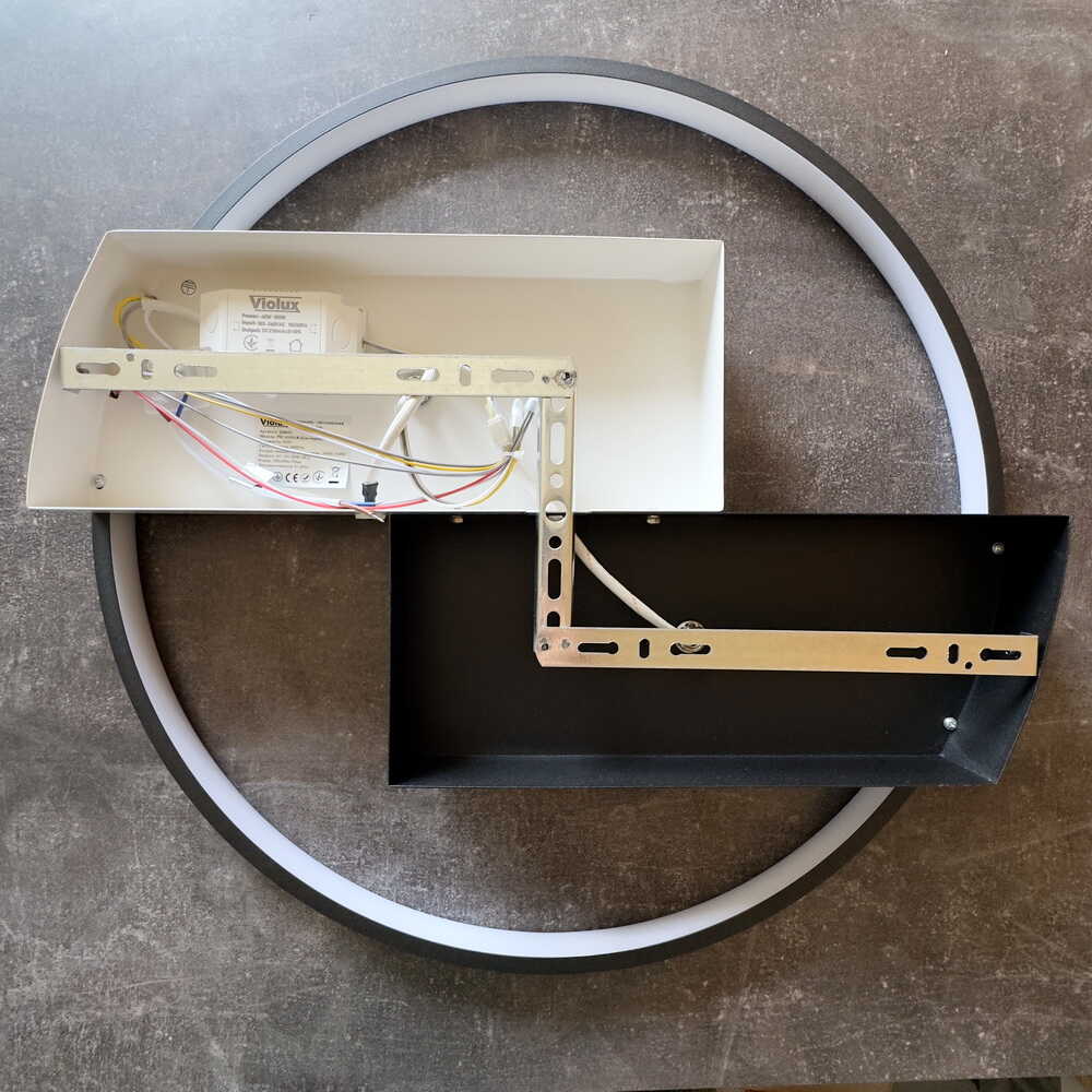 Светильник LED smart PICASSO-R с пультом 80Вт 3000-5000K 4400Lm Круглый Бело-черный 220615